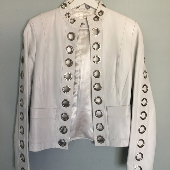 D2K White Leather Jacket - Picture 1 of 3